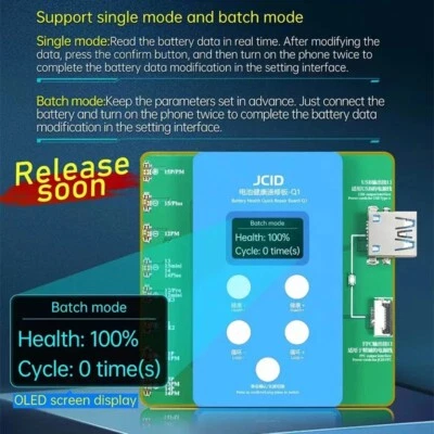 JC Q1 Battery Health Quick Board For iPhone 11-15 Modify Battery Efficiency - Image 1 of 4
