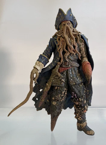 NECA Pirates Of The Caribbean Davy Jones 7” Figure Rare With Original Hat 2006 Cover