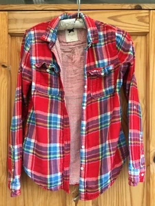 Gilly Hicks Checked Top Size XS (Uk 4-8) T-Shirt Sleep Shirt Lounge Wear Small - Picture 1 of 7