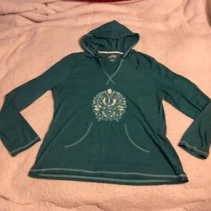 Style&Co. Sport Teal Light Weight Pullover Hoodie XL - Picture 1 of 6