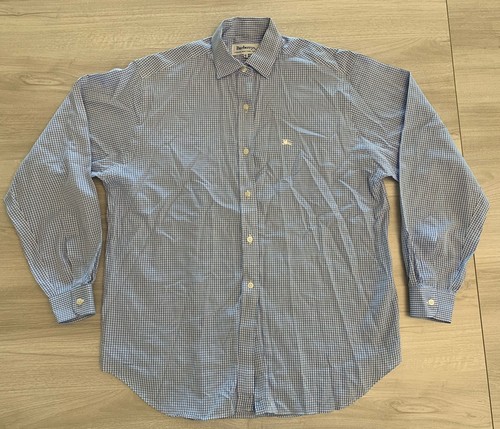 Camicia elegante Burberrys Of London blu a righe con bottoni uomo 10