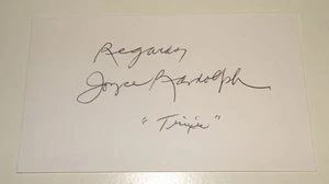 Joyce Randolph Autogramm (3x5" Karteikarte) "Trixie" von The Honeymooners - Bild 1 von 2