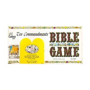 Cadaco Boardgame Ten Commandments Bible Game (White Box Ed) Box VG+/EX - Picture 1 of 1