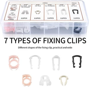 77-tlg Kraftstoffleitung Halteclip Sortiment Set - Halteclips für 3/8" 5/16 - Bild 1 von 6