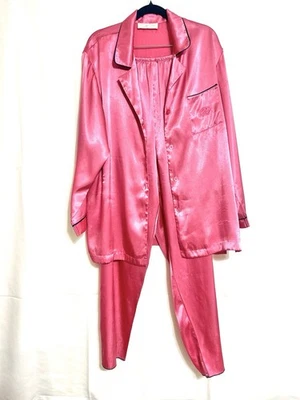 Oscar de la Renta Conjunto de Pijama Etiqueta Rosa Lg Rosa Floral Pantalones Manga Larga Top Foto 1 de 4