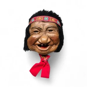 Vintage Laffun Head Native American Peter Figuren Bibi Products *Repair or Parts - Picture 1 of 4