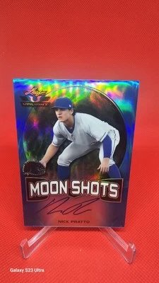 2017 Leaf Valiant Moonshots Blue Prospect RC Nick Pratto /35 SP Royals Mint! - Image 1 of 4