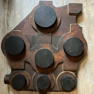 Antique Industrial Wood Foundry Mold Pattern Factory Steampunk 1800s Early 1909s - Picture 1 of 7