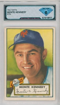 1952 Topps MONTE KENNEDY #124 💎 DSG 6 EX/NM - Image 1 of 2