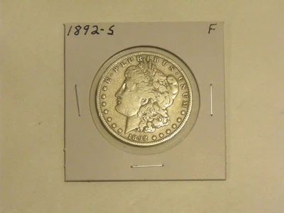 Dólar de plata Morgan 1892-S buen estado mejor fecha Foto 1 de 2