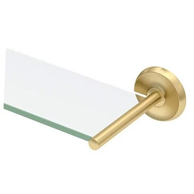  5057 Estante de Vidrio/Montado en Pared 22.50" x 5.85" Latón Cepillado Diseñador II Foto 1 de 4