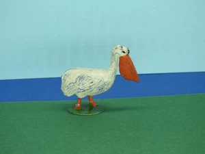 CHARBENS VERY RARE VINTAGE 1930s LARGE SCALE 2" LEAD ZOO SERIES WHITE PELICAN - Picture 1 of 8