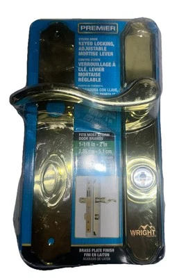 Wright Products VMT115PB, Brass Serenade Style Mortise Set - Image 1 of 2