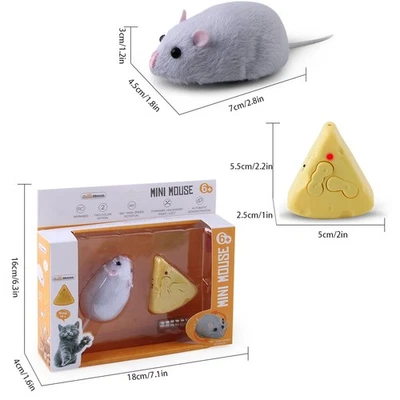 Mouse Plush Toy Remote Control Mouse Toy Cat Toys Realistic Comfortable Plush - Image 1 of 4