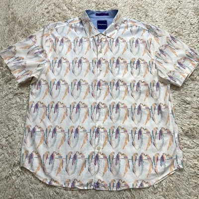 Tommy Bahama Shirt Mens XL Hawaiian Parrot All Over Print Silk Blend Button Up - Image 1 of 4