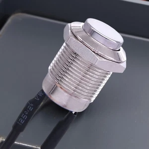 12mm Waterproof Momentary Stainless Steel Start Push Button Switch Pre Wired - Picture 1 of 15