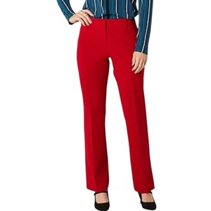 Worthington Red Pants Modern Fit Wide Leg Mid Rise Trousers Women’s Size 22WS - Picture 1 of 9