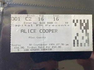 Alice Cooper Ticket 2000 - Picture 1 of 1