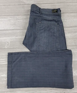 Paul Smith Jeans Cotton Trousers Pants 34x28 Gray Tattersall Check Button Fly - Picture 1 of 18