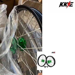 KKE 21/19 Wheels for Kawasaki KX250F KX450F 2006-2018 KX125 250 Dirt Bike Rims - Imagen 1 de 8