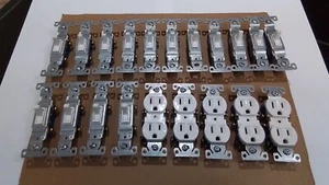 Light Switchs White Wall Recepticals Cooper Electrical Toogle Swithes USA Made - Bild 1 von 5
