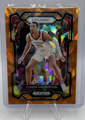 Tyrese Haliburton 2024 Panini Prizm Draft Picks - Orange Ice Prizm Card# 65 - Image 1 of 2
