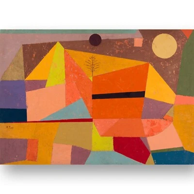 Fröhliche Berglandschaft von Paul Klee Giclée Leinwanddruck; mehrere Größen - Bild 1 von 4