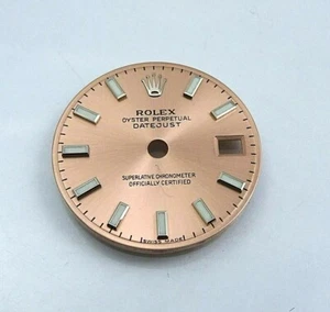 Rolex 6917 Factory Samon White Marker President Datejust Watch Dial - Picture 1 of 3