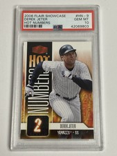 DEREK JETER 2006 Flair Showcase #HN-9 Hot Numbers New York Yankees PSA 10