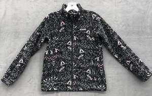 Columbia Sportswear Company Kids Girls Fleece Jacket Size Large Black Print - Picture 1 of 19