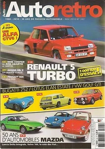 AUTO RETRO 342 BUGATTI 252 R5 TURBO 50 ans MAZDA VOLVO 164 JAGUAR MKX LOTUS ELAN - Imagen 1 de 2