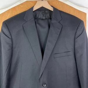 Traje Experience Uomo Para Hombres 48R Lana Sólida 2 Botones Lana Pantalones 42x30 Frente Plano - Imagen 1 de 23
