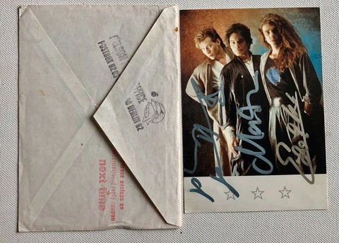 ALPHAVILLE ORIGINAL LINE UP HAND SIGNED POSTCARD AUTOGRAPHED Cover