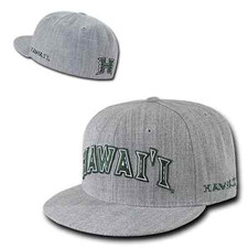 University of Hawaii Rainbow Warriors NCAA Fitted Flat Bill Baseball Cap Hat