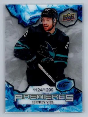 Jeffrey Viel 2021-22 Upper Deck Ice SN,RC #/1299 San Jose Sharks #172 - Image 1 of 2