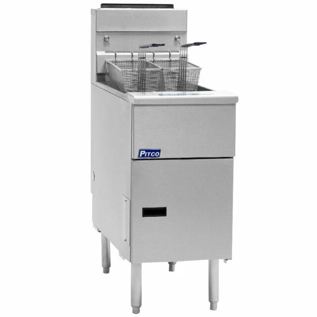 Pitco SG18-S 75 lb. Natural Gas Stainless Steel Fryer