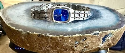 Reloj Seiko Vintage Damas Chapado en Oro Blanco Estilo Pulsera  Foto 1 de 4