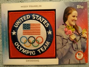 MISSY FRANKLIN 2016 Topps US OLYMPIC TEAM LOGO PATCH CARD /99 #USAP-MF swimming - Picture 1 of 2