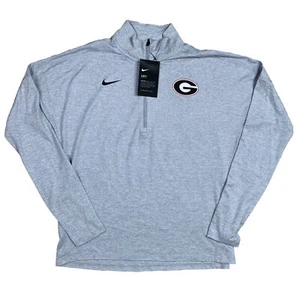 Georgia Bulldogs Pullover Shirt Women Medium 1/4 Zip Long Sleeve Nike Dri-Fit - Picture 1 of 5