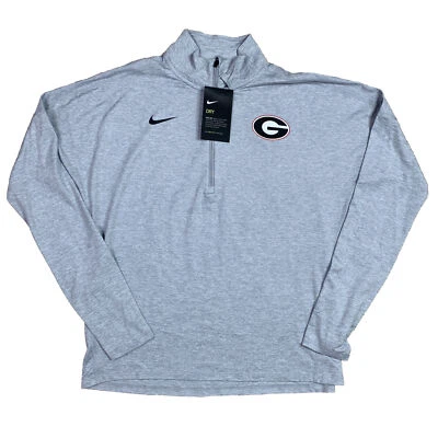 Camisa Pullover Georgia Bulldogs Mujer Mediana 1/4 Cremallera Manga Larga Nike Dri-Fit Foto 1 de 4