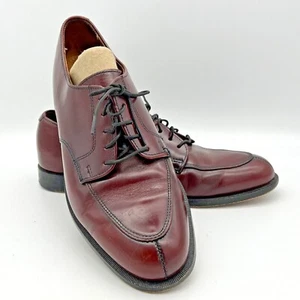 Cole Haan Dress Shoes Mens 8E Burgundy Leather Lace Up Oxford Loafers USA Made - Picture 1 of 12