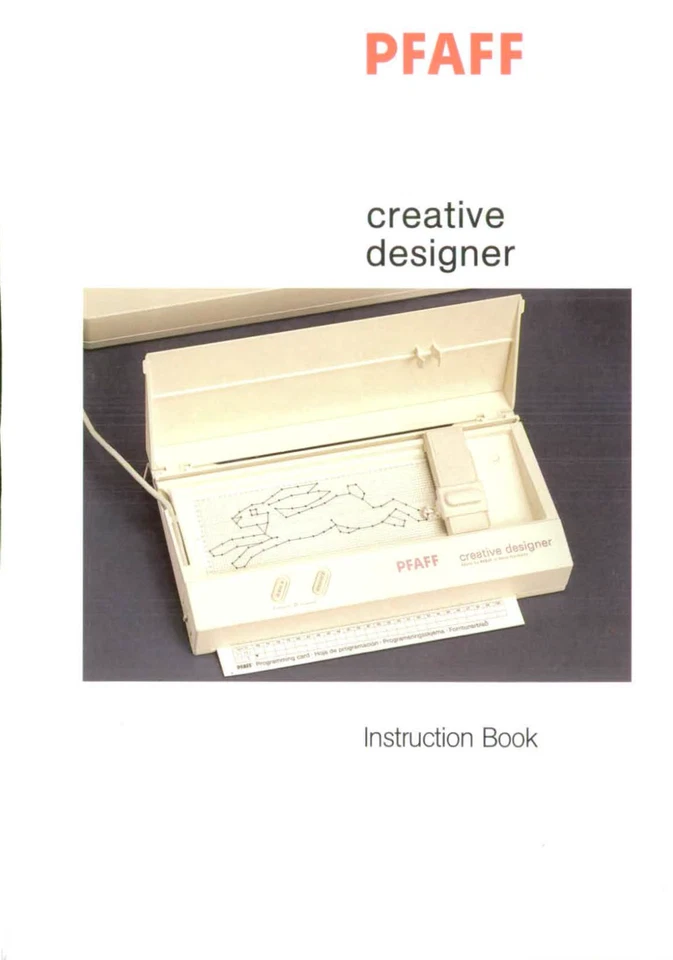 PFAFF Creative Designer Instruction Manual User Guide: Coil Bound 58 Pages - Image 1 of 1