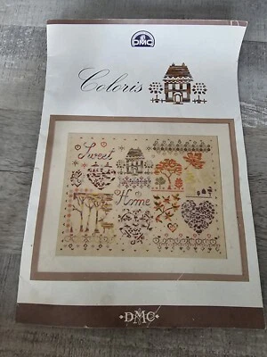 DMC Coloris Sweet Home Cross Stitch Sampler Pattern Vintage 242e - Image 1 of 4