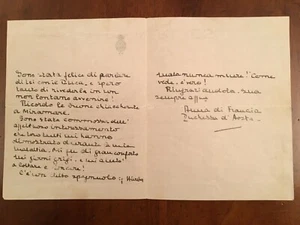 Lettera autografa di Anna D'Orleans - Picture 1 of 1