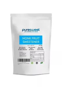 Puresweet Monk Fruit Sweetener 470g, Zero Calories, No Bitter Aftertaste. - Picture 1 of 2