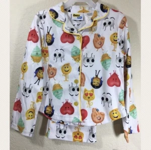 The Emoji Movie 2-Piece, XS (4/5) Sleep Set Pajamas White And Yellow - Picture 1 of 3