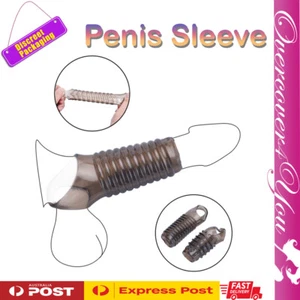 Penis Sleeve Male Delay Premature Ejaculation Cock Ring Sex Toy Men Erection Aid - Picture 1 of 13
