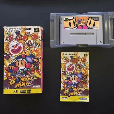 Super Bomberman - Nintendo Super Famicom SNES NTSC-J JAPAN Game, Box with Manual - Image 1 of 4