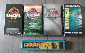 Jurassic Park VHS trilogy horror sci-fi lot Lost World III Congo - Picture 1 of 4