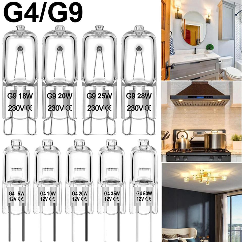 G4 G9 Type Bulbs Capsule 10W 18W 20W 25W 28W 33W 40W 60W Lamp Light 220V 12V - Image 1 of 4